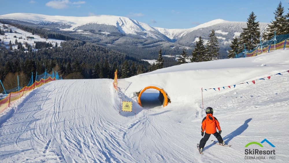 Kindvriendelijke wintersport in Tsjechië.